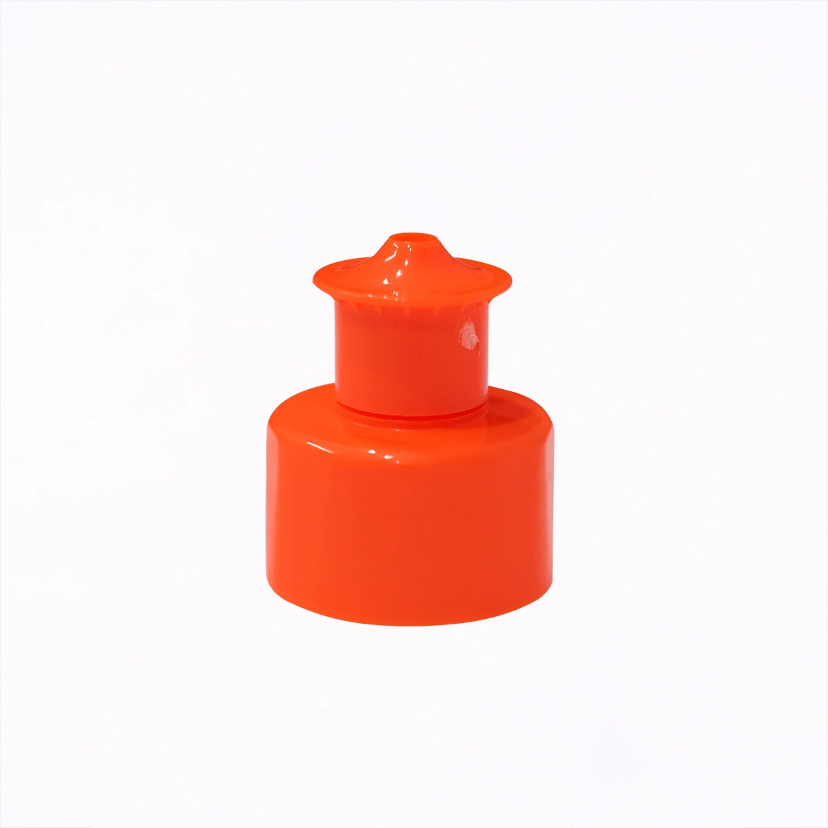 Push Pull Cap Reddish Orange 28mm