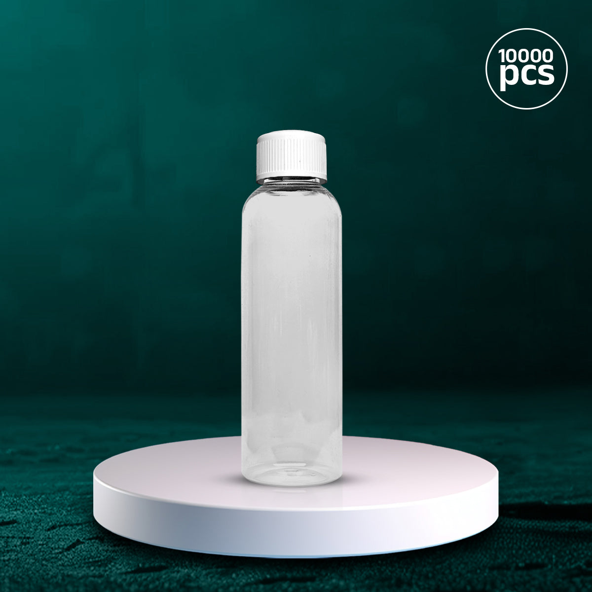 Clear PET bottle 200ml with white CRC cap, travel-friendly and ideal for liquid-based products.