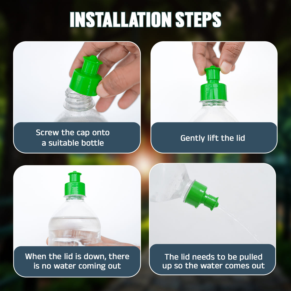 Push Pull Cap Black 28mm