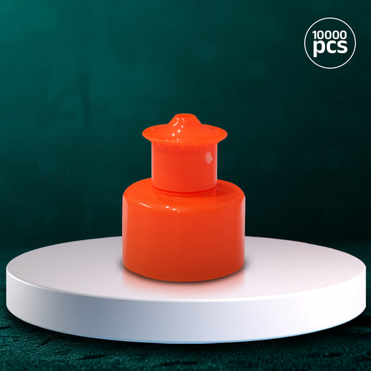 Push Pull Cap Reddish Orange 28mm