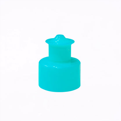 Push Pull Cap Aqua Blue 28mm