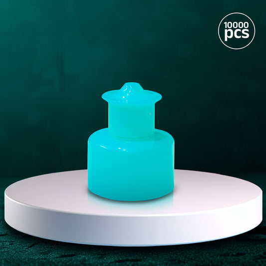 Push Pull Cap Aqua Blue 28mm