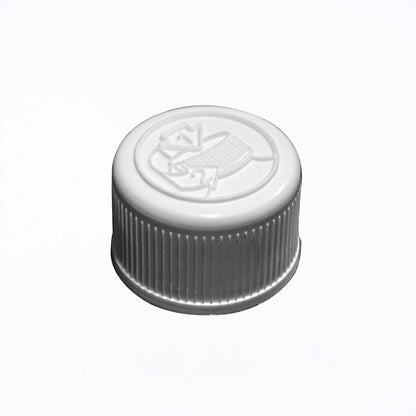 CRC Cap White with child-proof design, featuring a push-down-and-turn mechanism for safe bottle closure at home or in industrial settings.