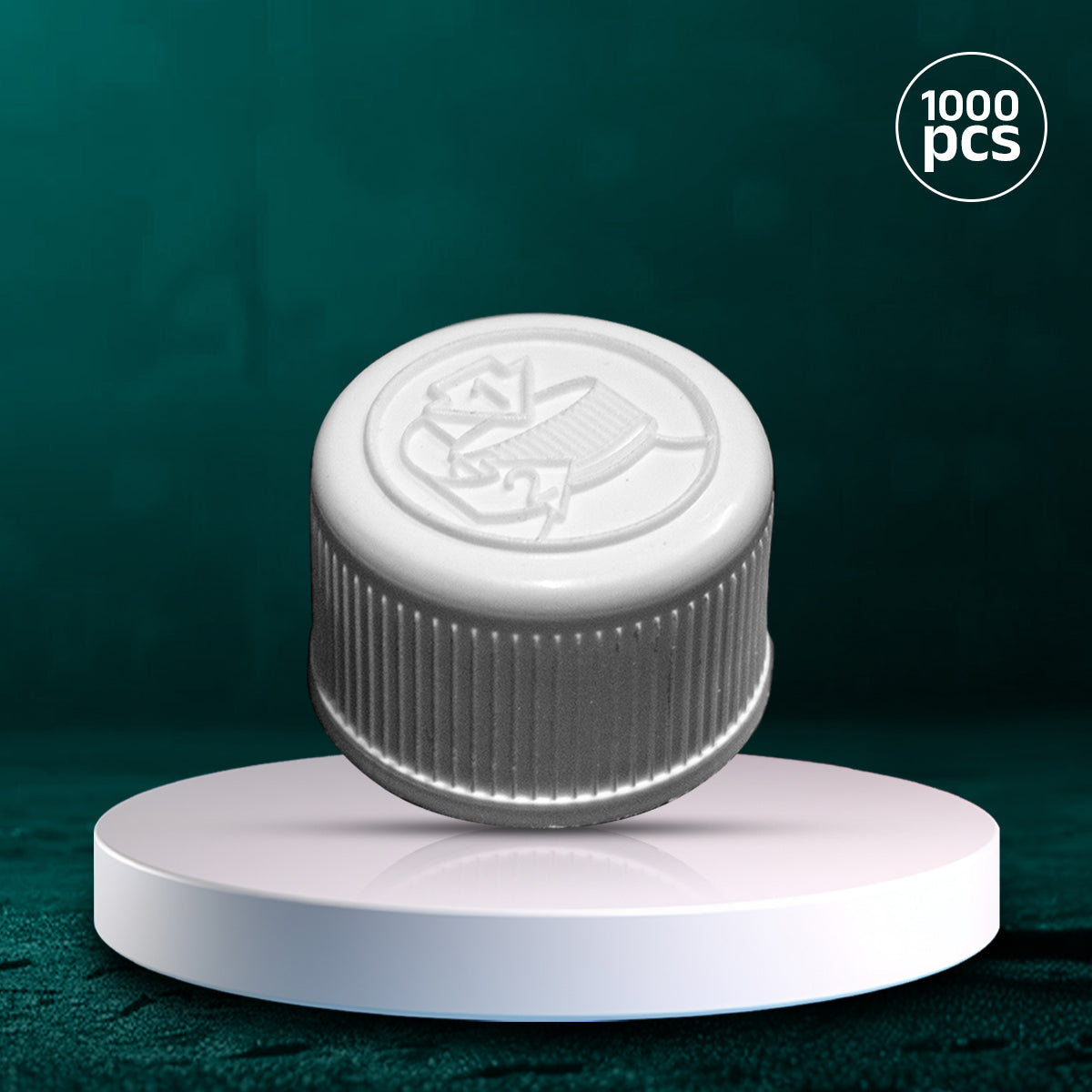 Universal child lock cap in white, designed to prevent children from opening bottles while remaining easy for adults to use.