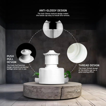 Push Pull Cap Silver Chalice 28mm