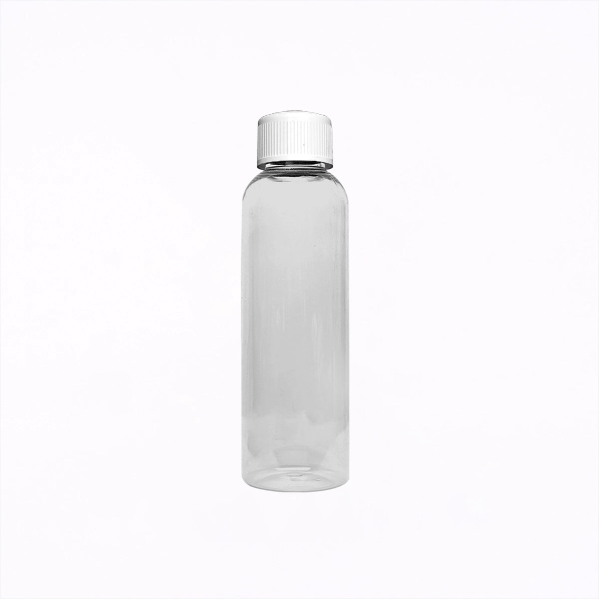 Transparent PET bottle 200ml with white child-resistant cap, ideal for storing toners, perfumes, and oils securely.