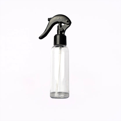 100ml transparent PET bottle with locking trigger, ideal for toners, perfumes, and hand sanitizers.